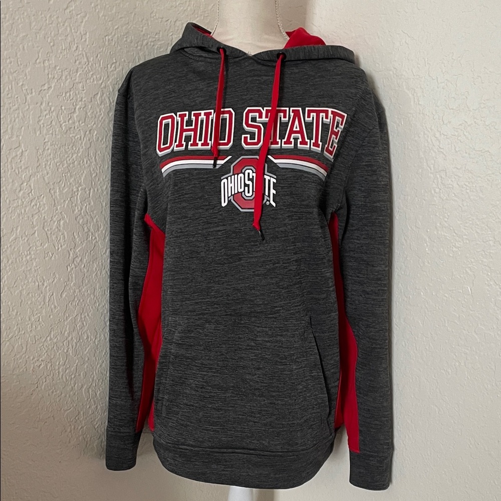 Ohio State Women's Charcoal and Scarlet Hoodie